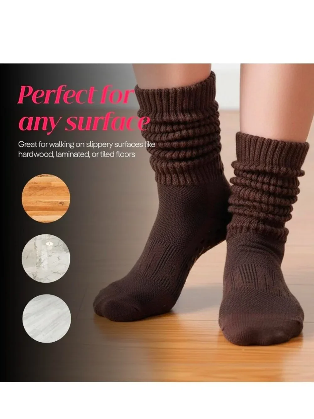 Non-Slip Grip Socks Yoga & Pilates Socks (Pack 3)
